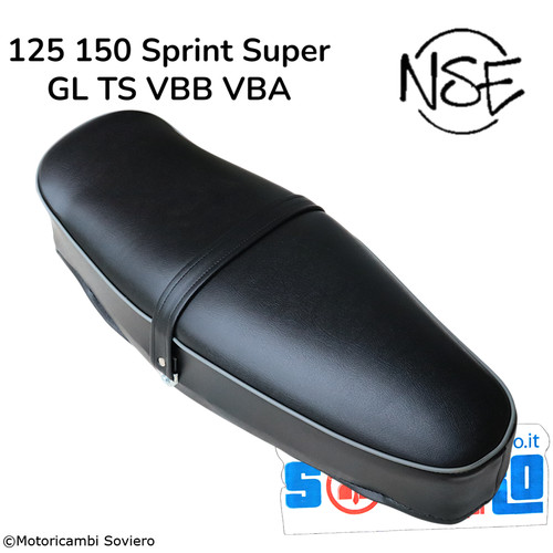 Sella lunga nera vespa 125 - sella,