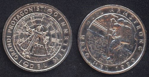 Medaglia neil armstrong - neil, sulla
