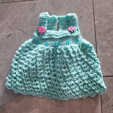 vestito neonata lana  1/3 mesi fatto a mano