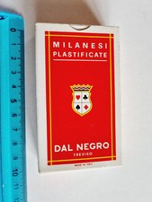 CARTE DA GIOCO MILANESI DAL NEGRO PLASTIFICATE ORIGINAL 80s PLAYING CARDS NEW