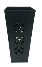 PORTA OMBRELLI METALLO NERO QUADRATO DELUXE CASA STUDIO CLASSICO MODERNO 48*20cm