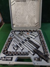 Teng Tools 43 Pezzi 1/2 Unità Cromata Presa Set Metrico Imperiale AF, MM, Whitwort
