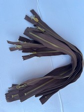 X84 Cerniere Lampo Zip metallo YKK da cm 20 col. Marrone – Pz. 10