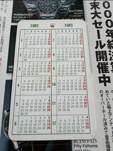 Calendario rolex 1983 - calendario,