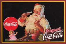 COCA COLA CARTOLINA AUGURI NATALE 2006 NUOVA BABBO TRENO BIMBA 