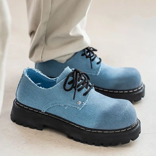 Scarpe derby uomo suola spessa