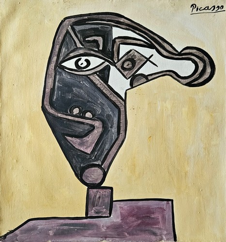 Dipinto olio tela cubista - dipinto,