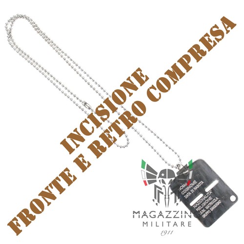 Piastrina con incisione - con,