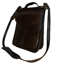 Borsa messenger uomo donna unisex pelle marrone tracolla vera pelle vintage