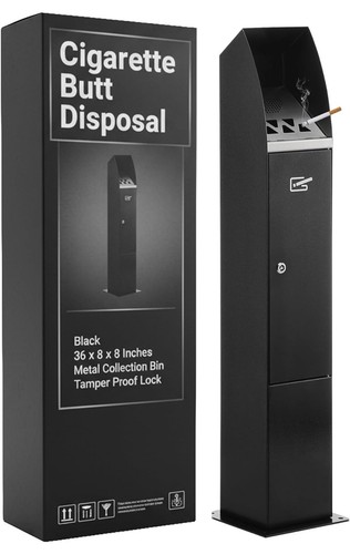 Cigarette butt receptacle - cigarette,