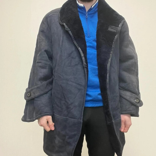 Giacca shearling scamosciata