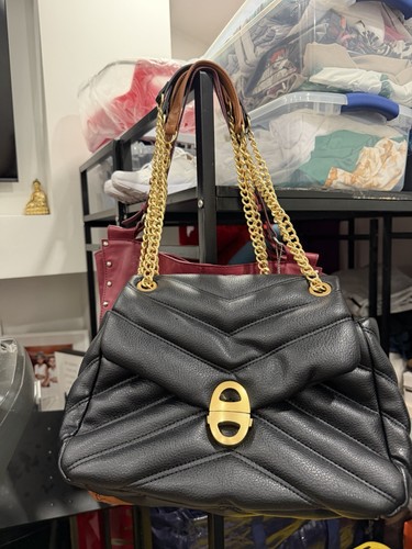 Borsa donna nera trapuntata