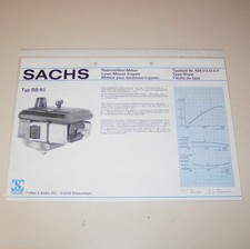 Typenblatt/Dati Tecnici Sachs Tosaerba Motore Sb 93 - Stand 1976