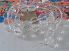 1 FILO DI CRISTALLI DI ROCCA  SFACCETTATO FINE DA 12 MM LUNGO 38 CM 31 PIETRE