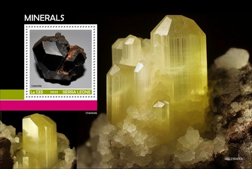 Francobolli minerali uraninite - francobolli,