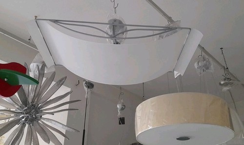 Plafoniera vetro bianco - plafoniera, in