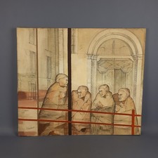 Dipinto Olio su Tela Silvano