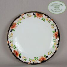 Antico piatto inglese in porcellana bordo decorato da collezione muro epoca 900