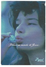 Pubblicità 1989 Baci Perugina Diamoci un Mondo di Baci donna