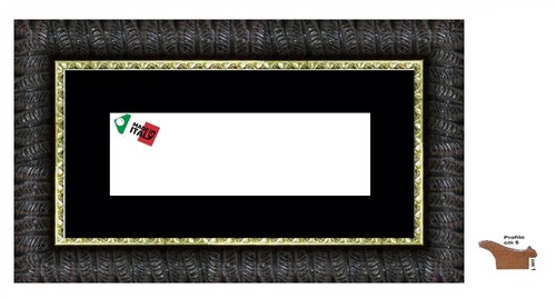 Cornice nera oro - nera, e