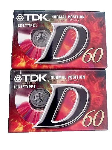Audiocassette vergini tdk 60 - audiocassette, d