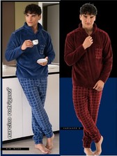 PIGIAMA UOMO CORAL PILE COMPLETO CASA INVERNALE SERAFINO NARCISO RODRIGUEZ