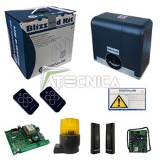 Kit cancello scorrevole 500 kg automazione FAAC GENIUS KIT BLIZZARD 230V RC 433