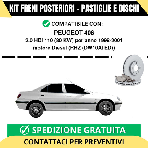 Kit freni posteriori per - posteriori,