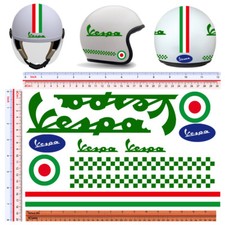 Vespa pvc verde adesivi casco