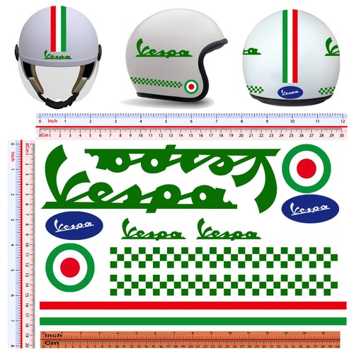 Vespa pvc verde - , casco