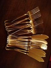 24 Posate da pesce per 12 persone Stile Inglese Inox 18/10