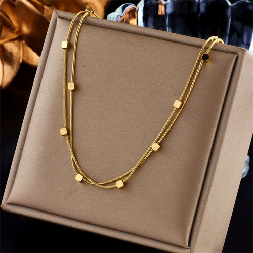 Collana geometric twin doppio - collana,