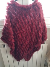 Maxi Poncho In Lapin Tricot