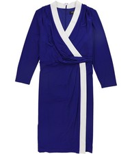 Abito A Tubino In Finta Fascia Color Block Per Donna, Blu Navy