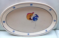 Ceramica Popolare Pugliese vecchio vassoio maiolica decoro galletto Grottaglie