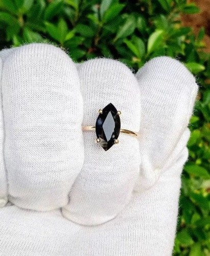 Anello onice nera - in, placcato