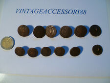 BOTTONI IN METALLO MONETA ROMANA PZ 6+6 COLOR BRONZO VEDI INFO FOTO