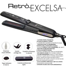 PIASTRA CAPELLI PROFESSIONALE A VAPORE E INFRAROSSI RETRO' EXCELSA GALAXY RUPV86