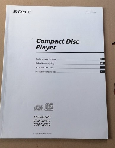 Bedienungsanleitung sony - bedienungsanleitung, cd