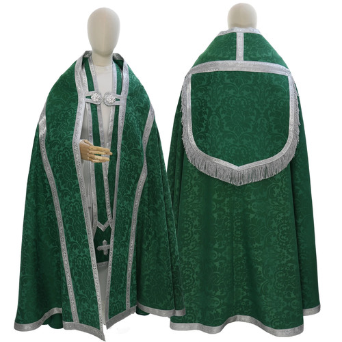 Piviale romano verde argento - romano, verde/argento
