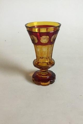 Vaso vetro rosso - rosso,, giallo