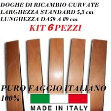 KIT 6 DOGHE DI RICAMBIO PER RETI LETTO IN LEGNO-TUTTE LE MISURE-LARGHEZZA 5.3 cm