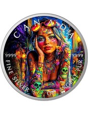 MONDAY Tatuaggio Ragazze 1 oz Moneta Argento 5$ Canada 2025