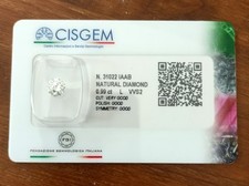 Diamante Naturale brillante - ct. 0,99 L VVS2 - CISGEM