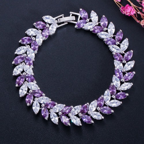 Bracciale tennis foglia - bracciale,