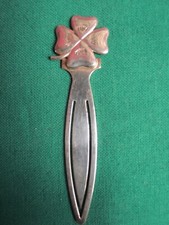 *L68*- SEGNALIBRO - ARGENTO 925 - QUADRIFOGLIO -SEGNAPAGINA - SILVER- STERLING -