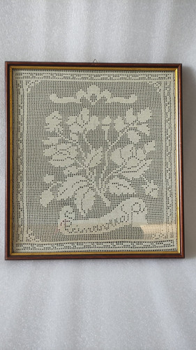 Quadro primavera ricamato a - ",