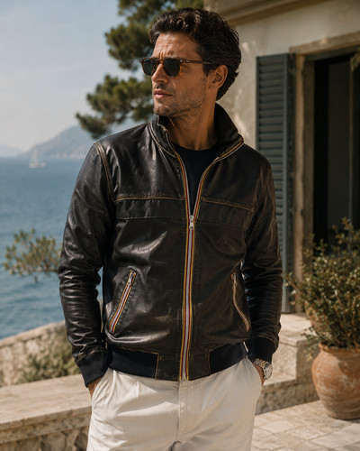 Giacca vento leggera pelle - a,