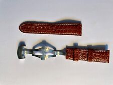 PANERAI DEPLOYANT e CINTURINO Originale PELLE  Marrone 22mm 