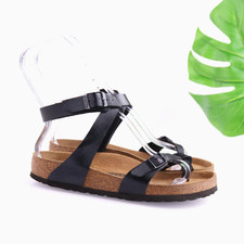 Sandali Birkenstock Taormina donna taglia 6 neri punta passante made in Germany EU 37